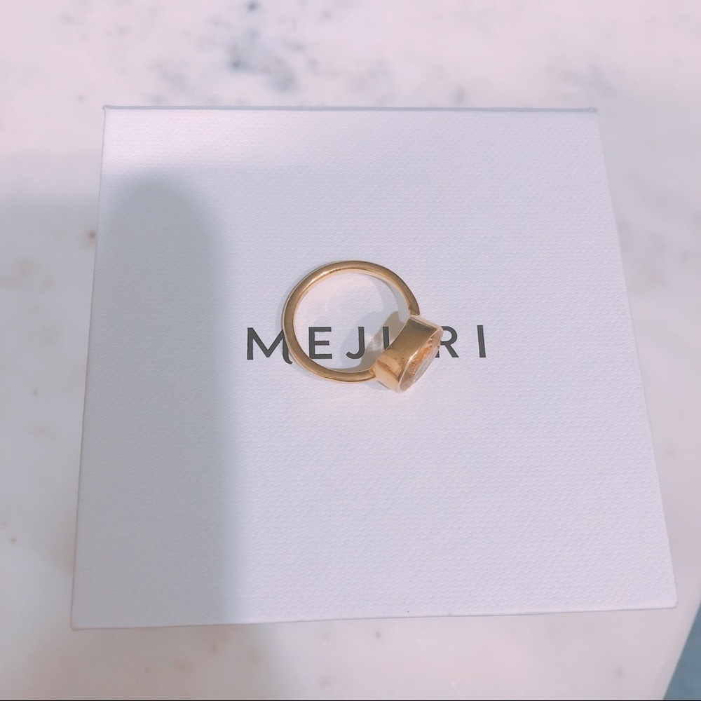 Yellow Citrine Stacking Ring - Picture 3 of 3